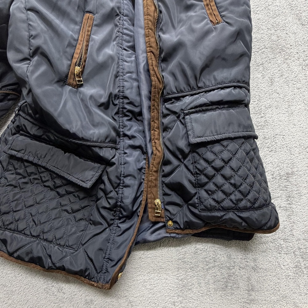 Zara Basic Jacket Womens Large Black Quilted Puff… - image 5
